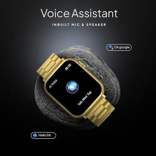 Fire-Boltt Lumos Stainless Steel Luxury Smart Watch with 1.91” Large Display, Bluetooth Calling, Voice Assistant, 100  Sports Modes