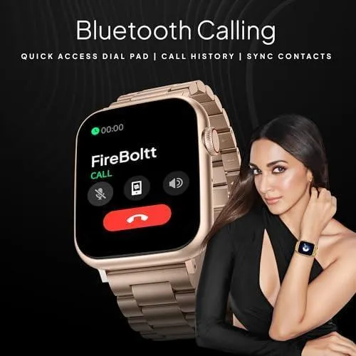 Fire-Boltt Lumos Stainless Steel Luxury Smart Watch with 1.91” Large Display, Bluetooth Calling, Voice Assistant, 100  Sports Modes