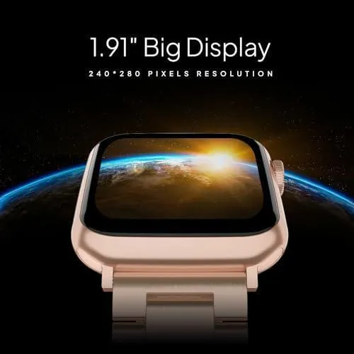 Fire-Boltt Lumos Stainless Steel Luxury Smart Watch with 1.91” Large Display, Bluetooth Calling, Voice Assistant, 100  Sports Modes