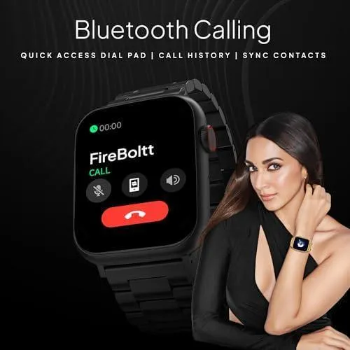 Fire-Boltt Lumos Stainless Steel Luxury Smart Watch with 1.91” Large Display, Bluetooth Calling, Voice Assistant, 100  Sports Modes