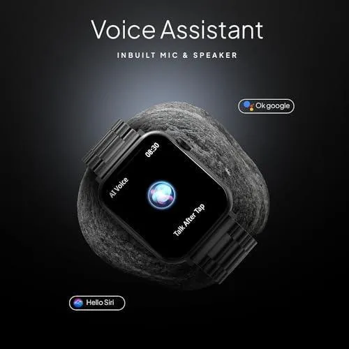 Fire-Boltt Lumos Stainless Steel Luxury Smart Watch with 1.91” Large Display, Bluetooth Calling, Voice Assistant, 100  Sports Modes