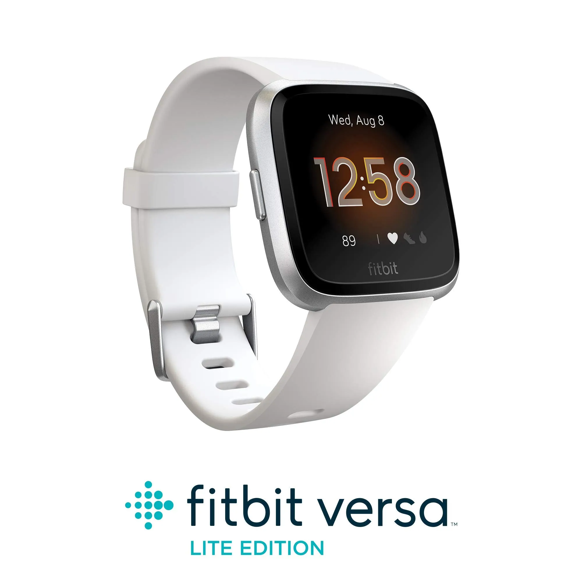 Fitbit Versa Lite Health & Fitness Smartwatch with Heart Rate, 4  Day Battery & Water Resistance, White