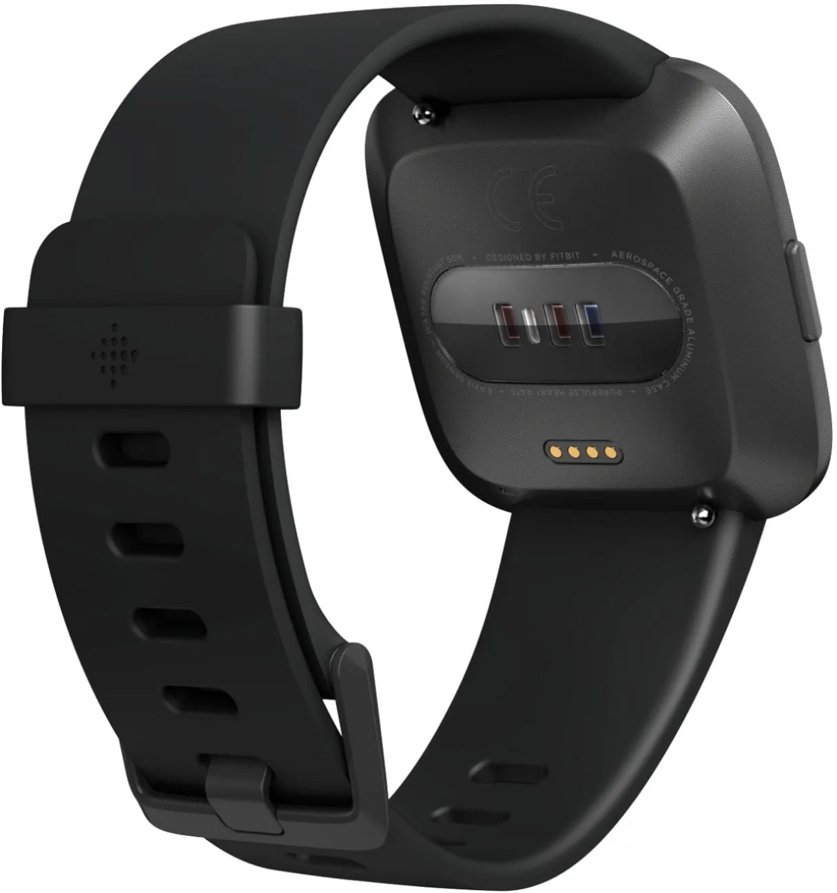 Fitbit Versa Smart Watch, Black/Black Aluminium, One Size (S & L Bands Included) - Certified Refurbished