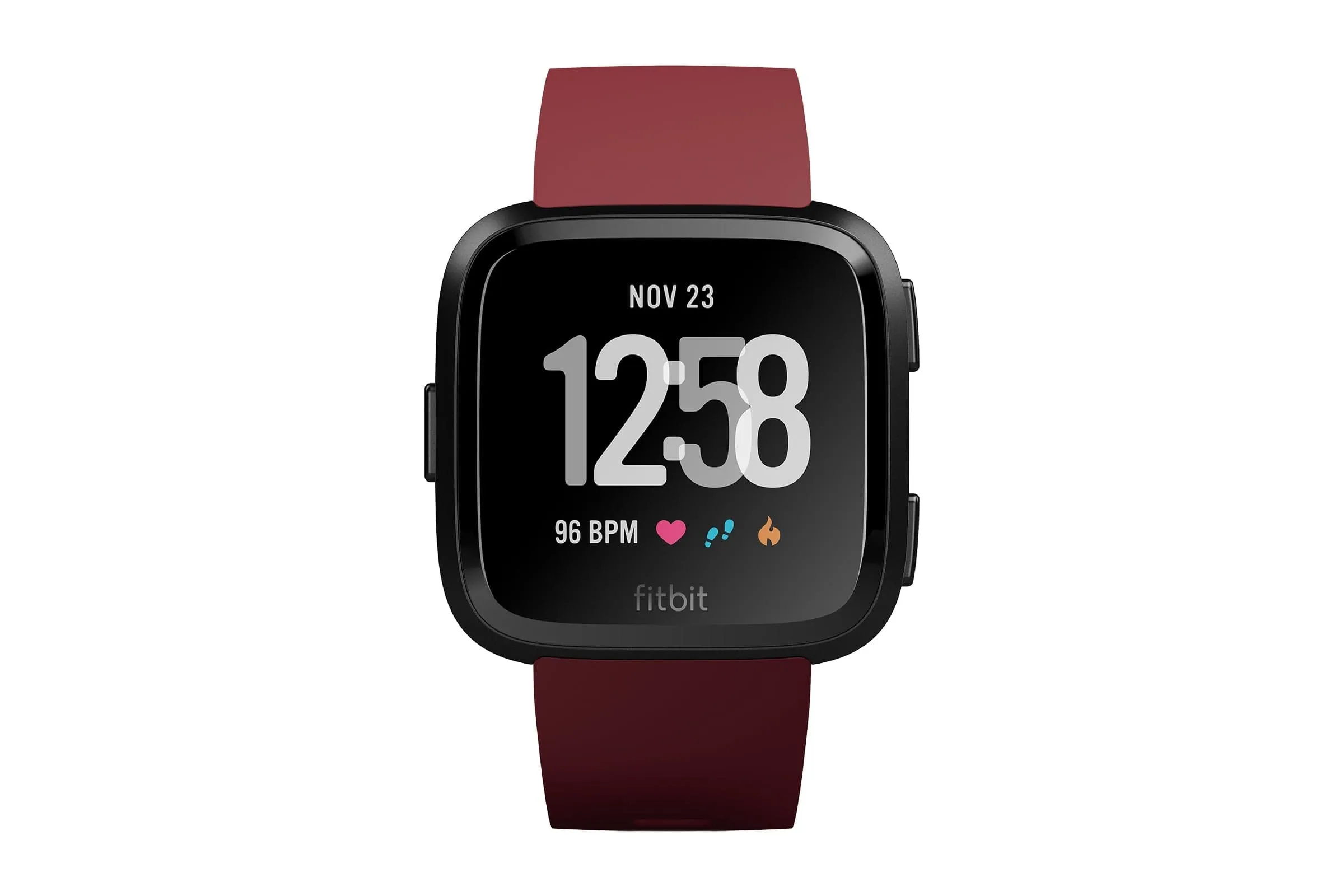 Fitbit Versa Smart Watch, Red Aluminium, One Size - Certified Refurbished