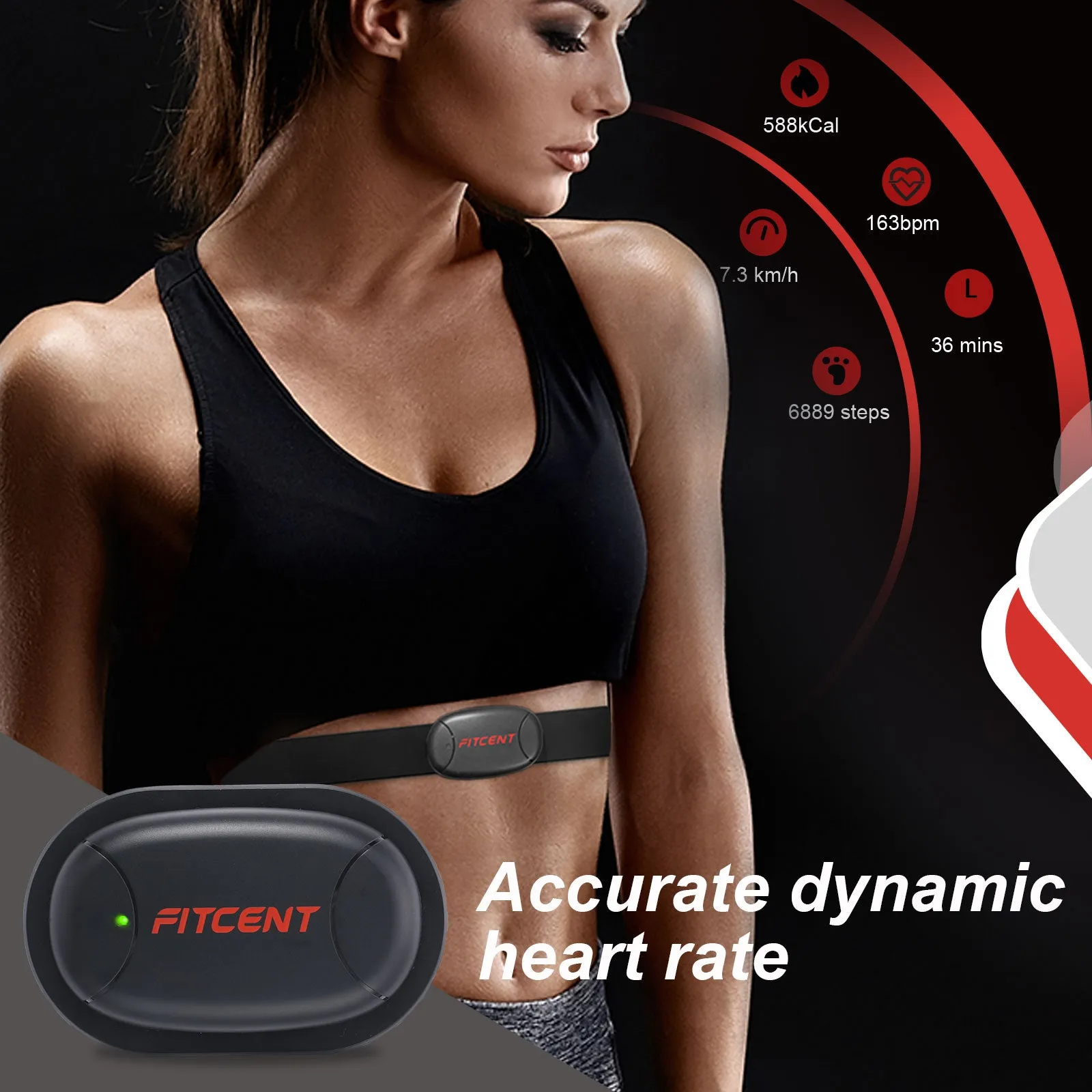 Fitcent Heart Rate Monitor Chest Strap