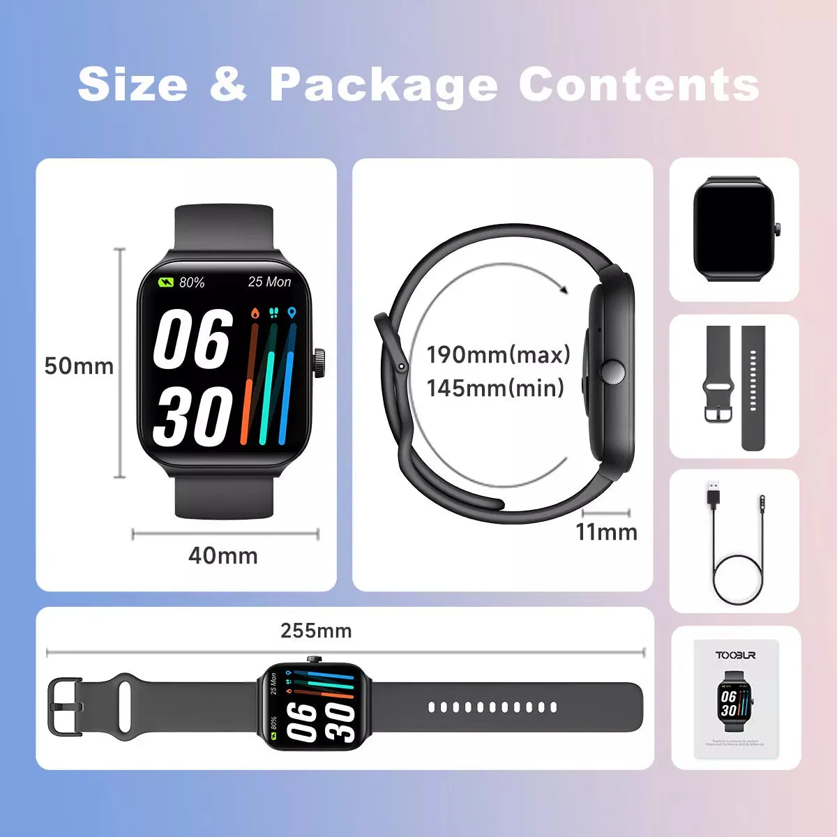 Fitness Bluetooth HealthWatch For IOS & Android (All-In-One)