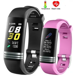 Fitness Bracelet Body Thermometer Smart Tracker
