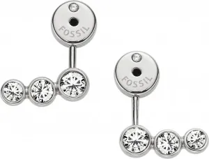 Fossil Ladies Base Metal Earrings  With Zerconia