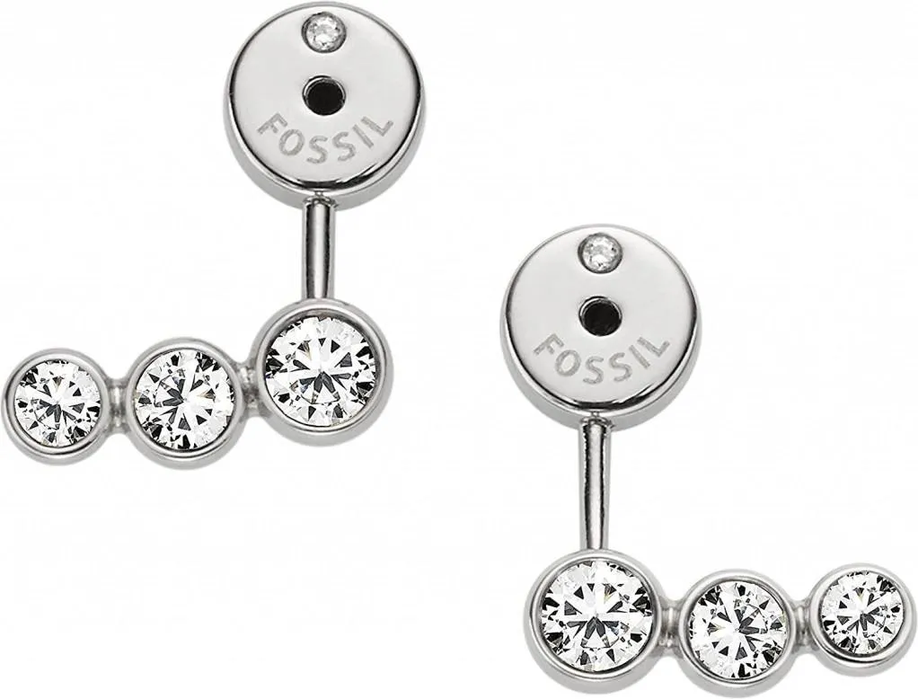 Fossil Ladies Base Metal Earrings  With Zerconia