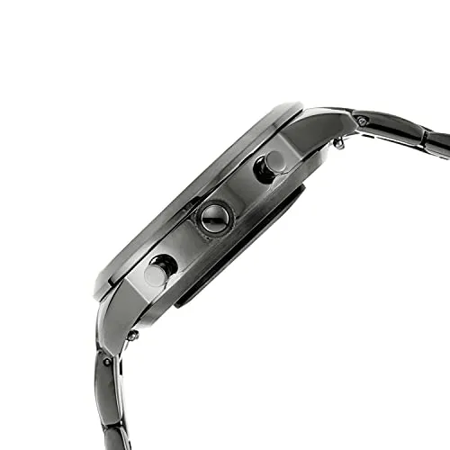 Fossil Men's 42mm Collider Stainless Steel Hybrid HR Smart Watch, Color: Smoke (Model: FTW7009)