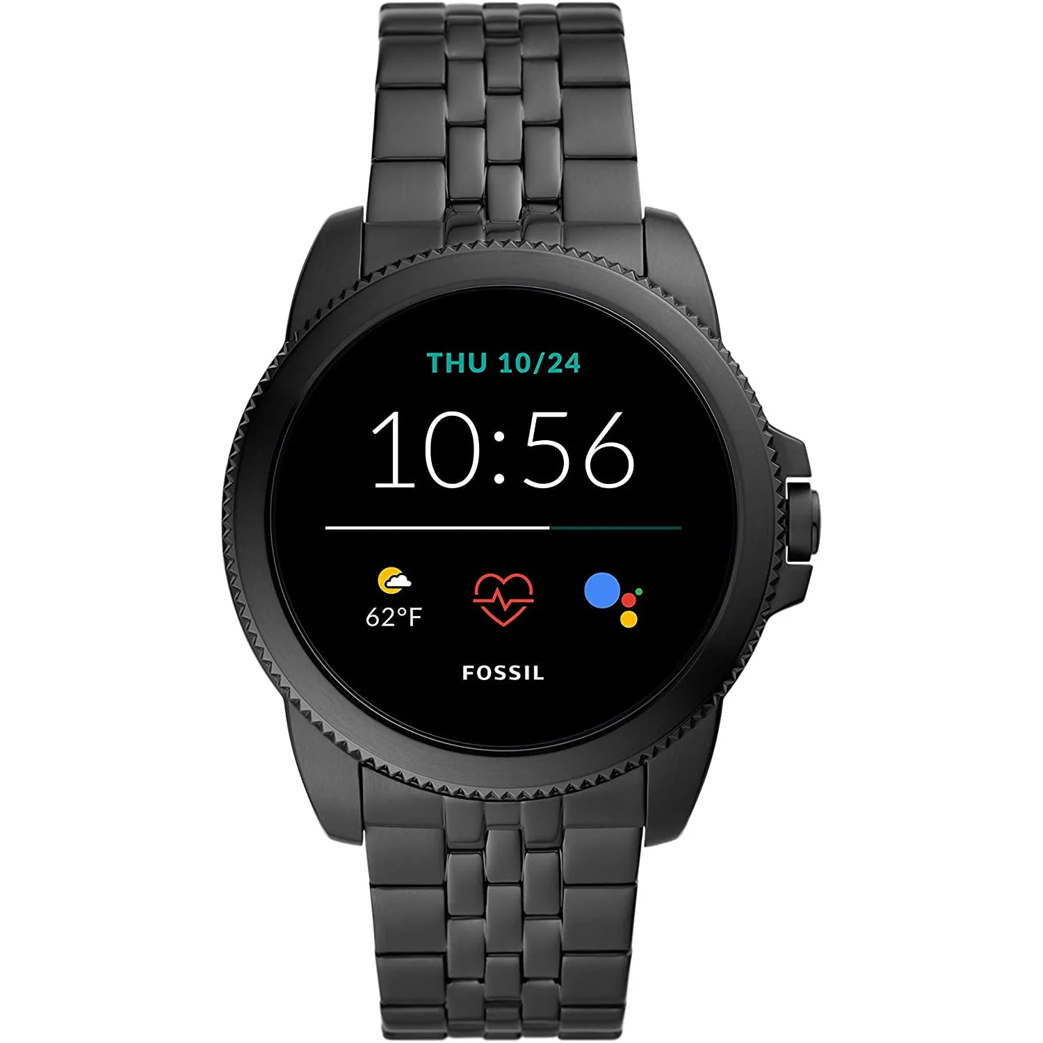Fossil Men's Gen 5E 44mm Stainless Steel Touchscreen Smartwatch with Alexa