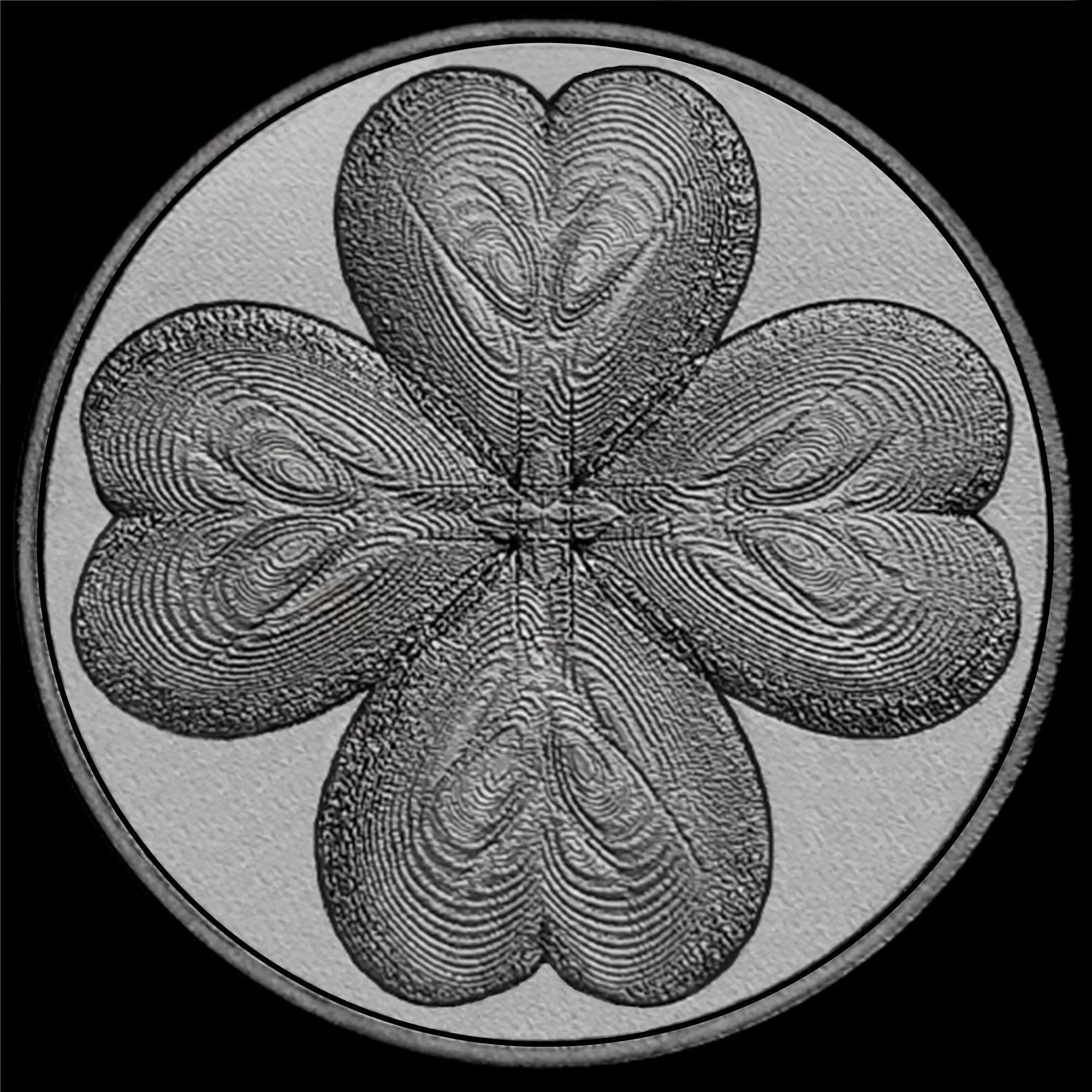 Four Leaf Clover Engraved Watch Band for 22mm Width Lugs Traditional Casual Luxury and Smartwatches Black Stainless Steel Strap Bracelet SR1