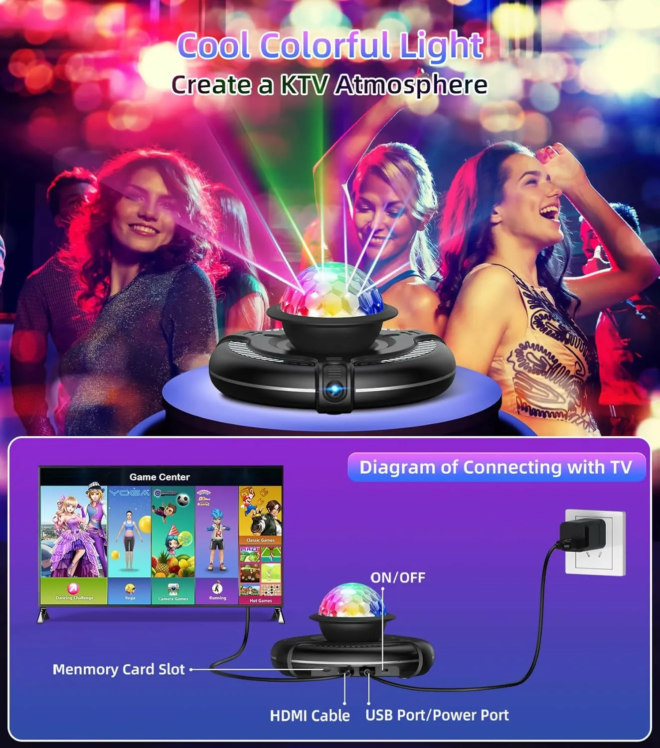 FWFX Dance Mat for Kids and Adults - Double User Wireless Dancing Mat, Exercise & Fitness Dance Step Pad Game for TV, Musical Electronic Dance Mats with HD Camera, Gift for Girls & Boys Ages 6 
