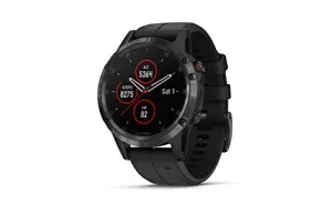 Garmin Fenix 5 Plus Smartwatches, Sapphire, Black w/Black Band