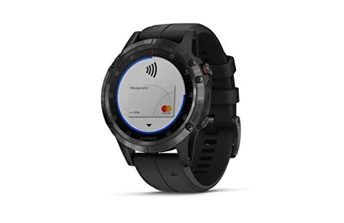 Garmin Fenix 5 Plus Smartwatches, Sapphire, Black w/Black Band