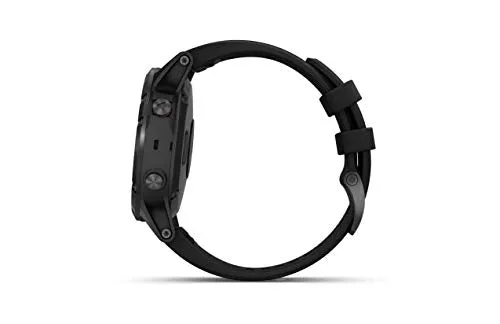Garmin Fenix 5 Plus Smartwatches, Sapphire, Black w/Black Band