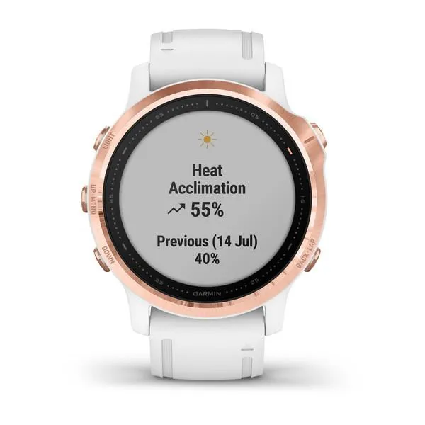 Garmin Fenix 6S Pro Rose Gold with White Band 42mm