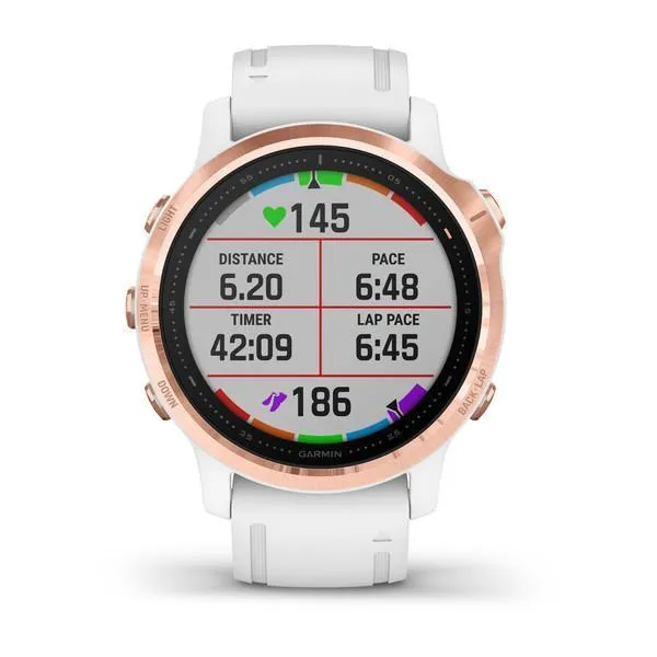 Garmin Fenix 6S Pro Rose Gold with White Band 42mm