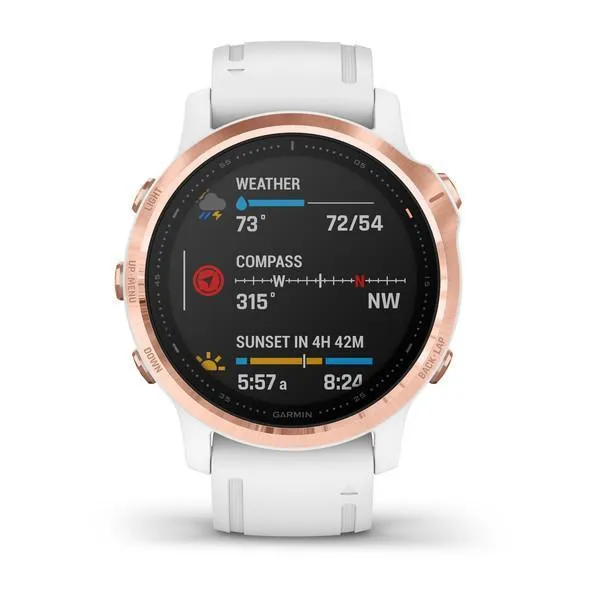 Garmin Fenix 6S Pro Rose Gold with White Band 42mm