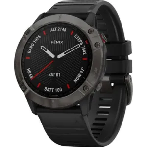 GARMIN FENIX 6X SAPPHIRE Grey With Black Band