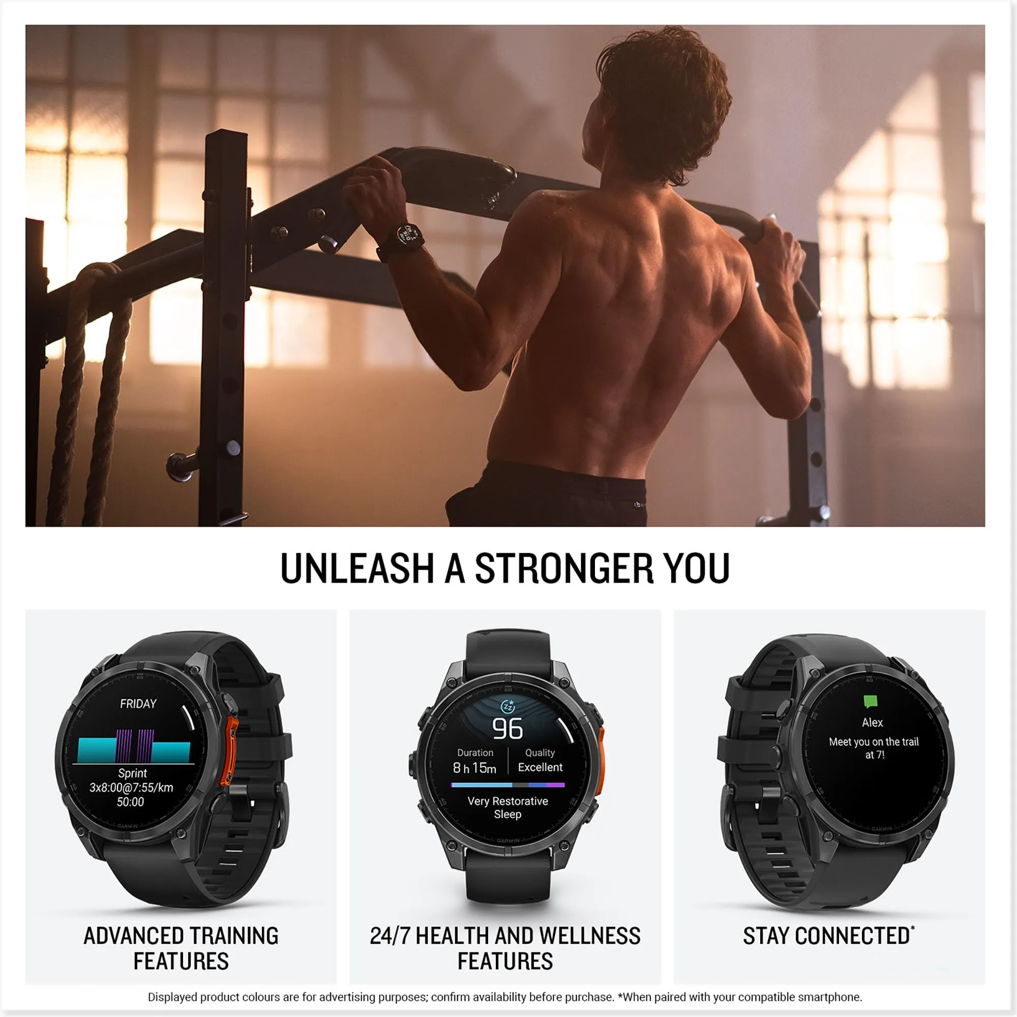Garmin fēnix 8,47mm Premium Multisport GPS Smartwatch,AMOLED Touch Screen,Advanced Health and Training Features,Built in LED flashlight,Adventure Watch with up to 16 days battery life,Slate Gray