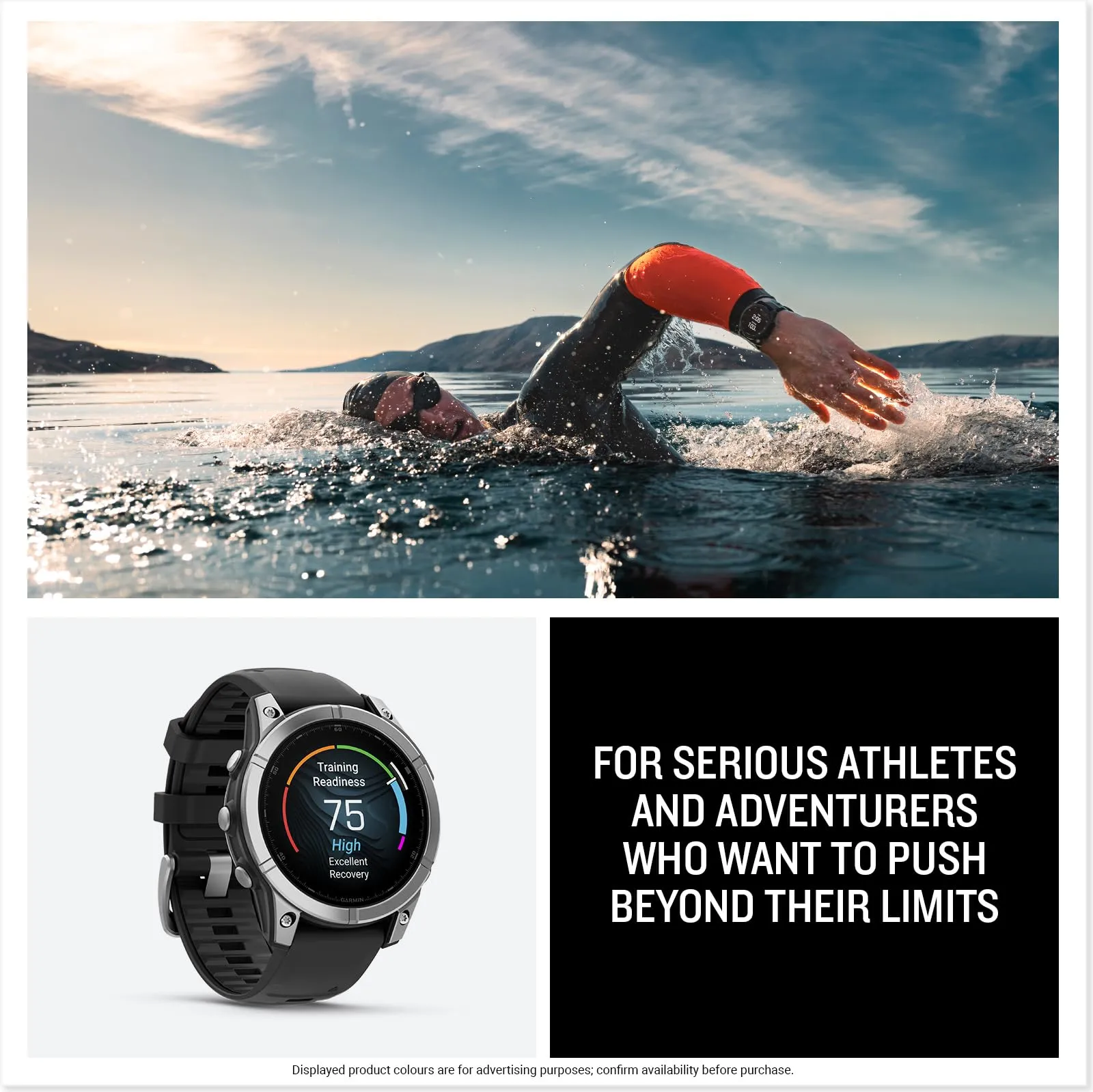Garmin fēnix E, 47mm Multisport GPS Smartwatch, Extensive Health and Training Features, Adventure Watch with up to 16 days battery life, Stainless Steel and Black