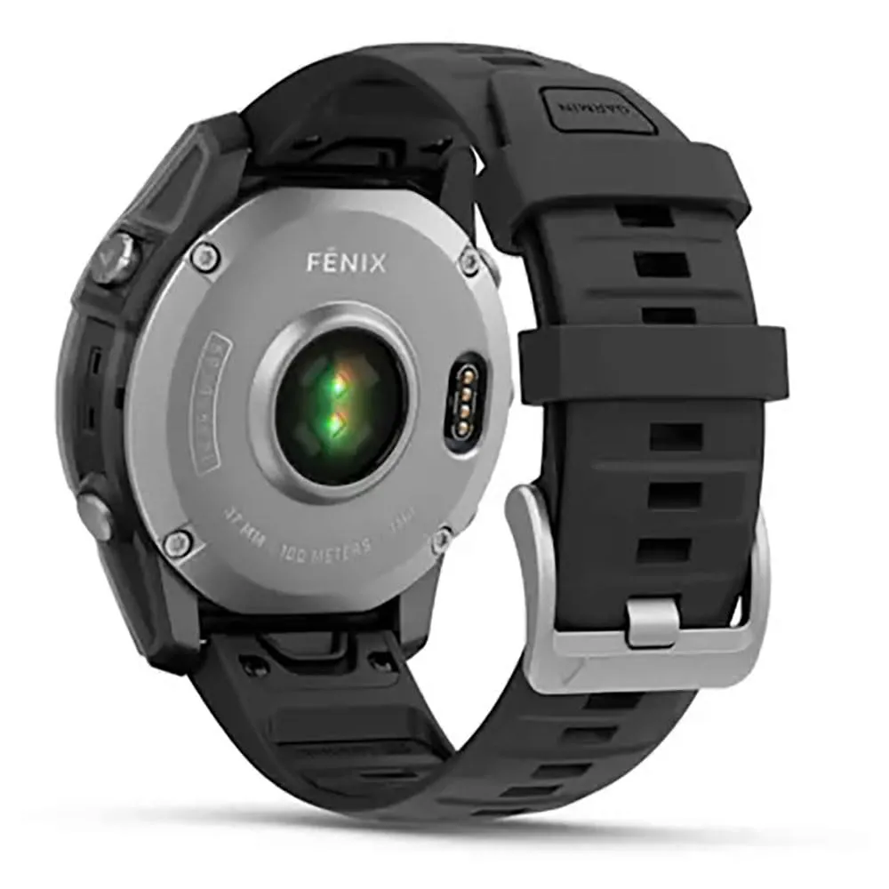 Garmin fēnix E, 47mm Multisport GPS Smartwatch, Extensive Health and Training Features, Adventure Watch with up to 16 days battery life, Stainless Steel and Black