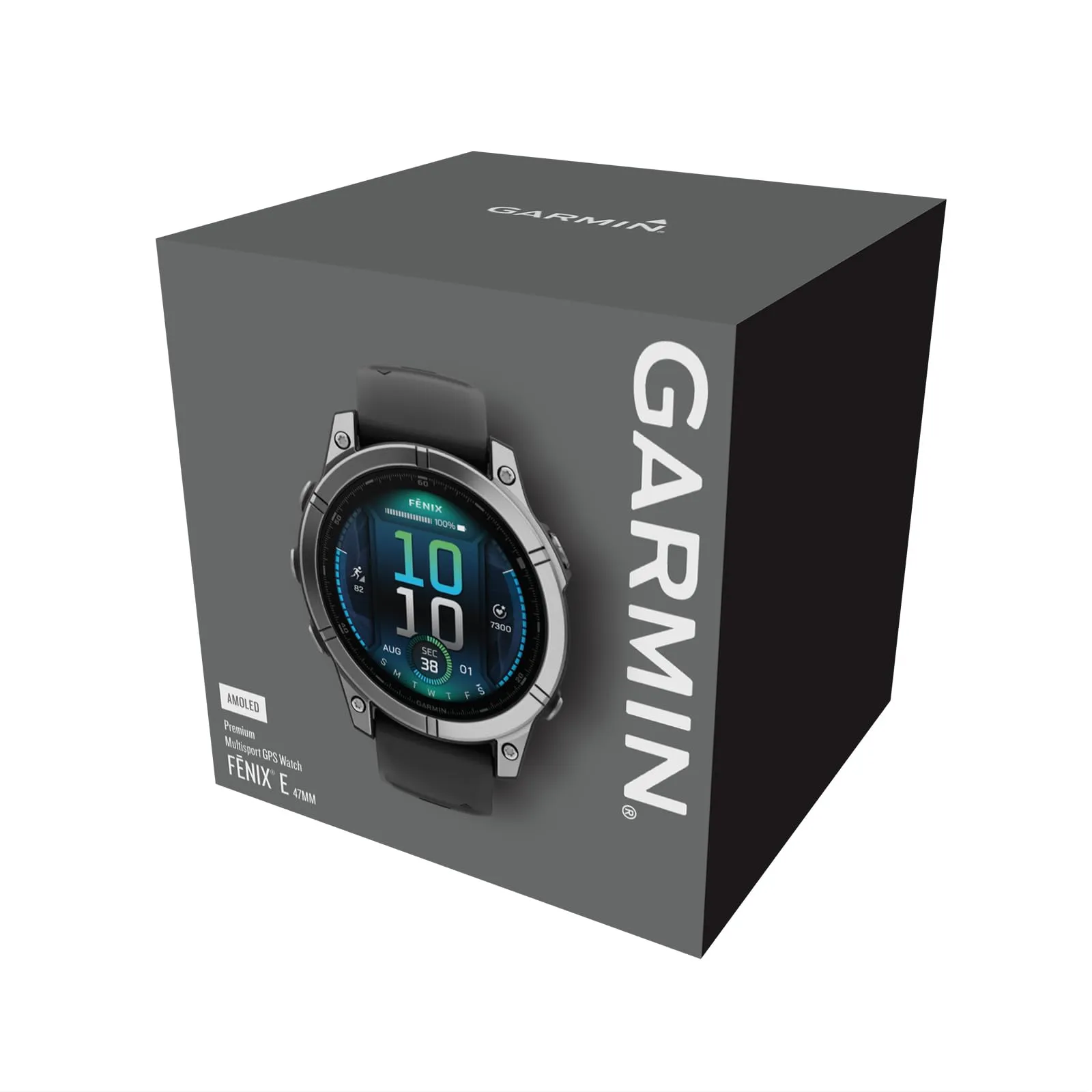 Garmin fēnix E, 47mm Multisport GPS Smartwatch, Extensive Health and Training Features, Adventure Watch with up to 16 days battery life, Stainless Steel and Black