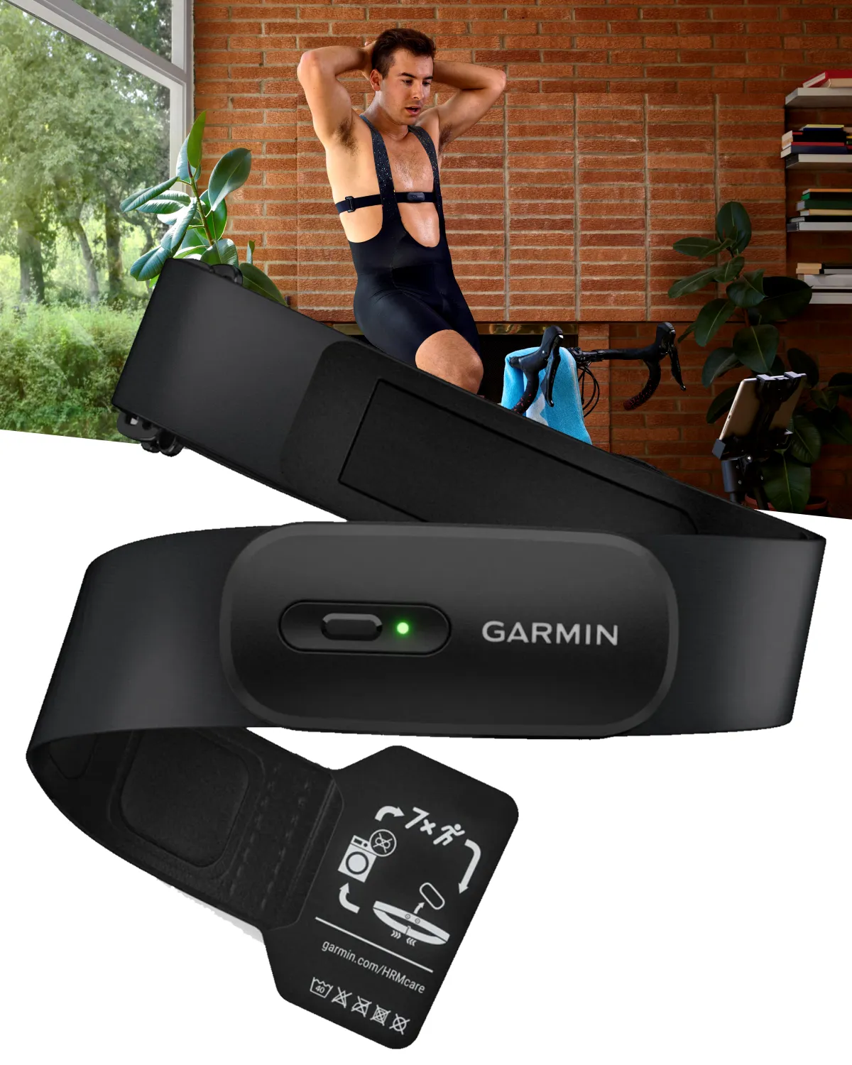 Garmin HRM 200 Heart Rate Monitor, Accurate Heart Rate and HRV Data, Comfortable Machine Washable Strap (XS-X, M-XL), Wearable4U