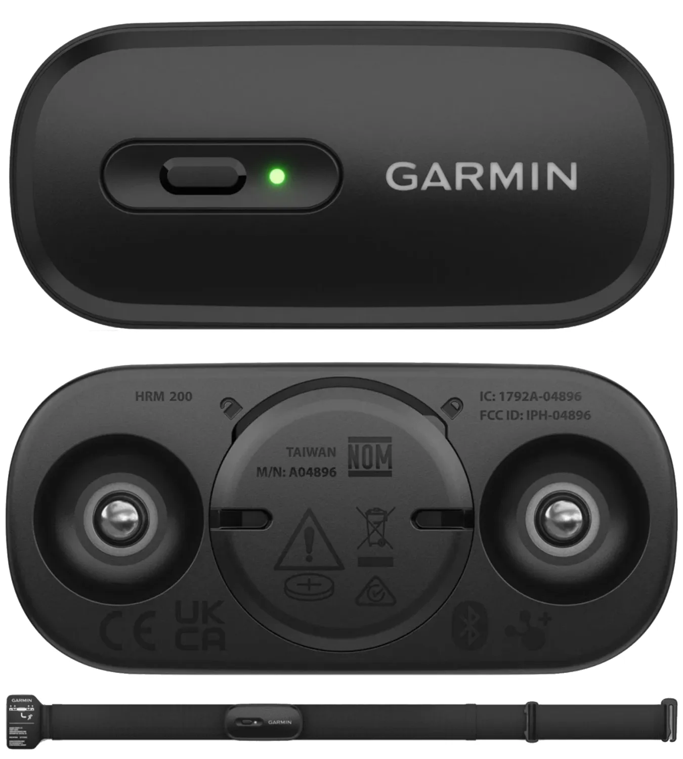 Garmin HRM 200 Heart Rate Monitor, Accurate Heart Rate and HRV Data, Comfortable Machine Washable Strap (XS-X, M-XL), Wearable4U
