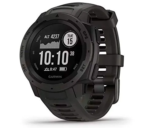 Garmin Instinct, Rugged Outdoor Smart Watch with GPS, Wireless Bluetooth - Black