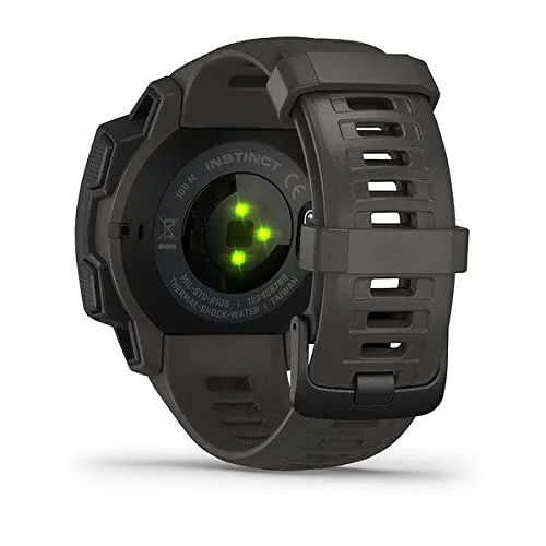 Garmin Instinct, Rugged Outdoor Smart Watch with GPS, Wireless Bluetooth - Black