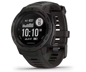 Garmin Instinct, Rugged Outdoor Smart Watch with GPS, Wireless Bluetooth - Black