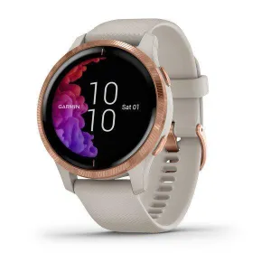 Garmin Venu GPS SmartWatch Light Sand with Rose-Gold Hardware