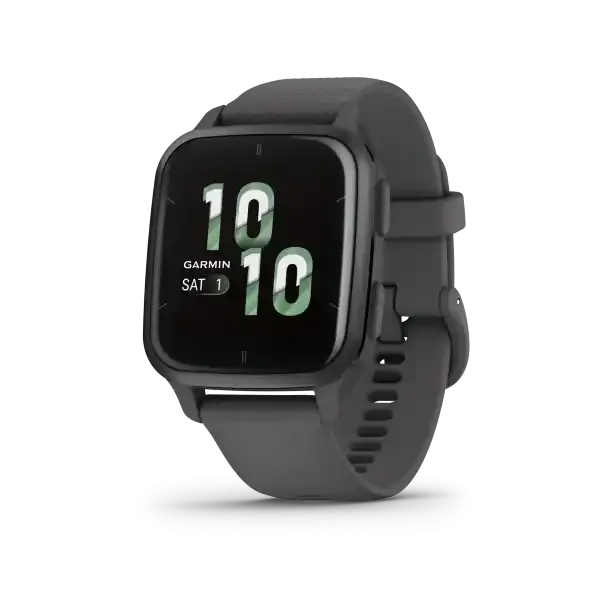 Garmin Venu Sq 2 - Slate Bezel with Shadow Gray Case and Silicone Band  WAT9013226