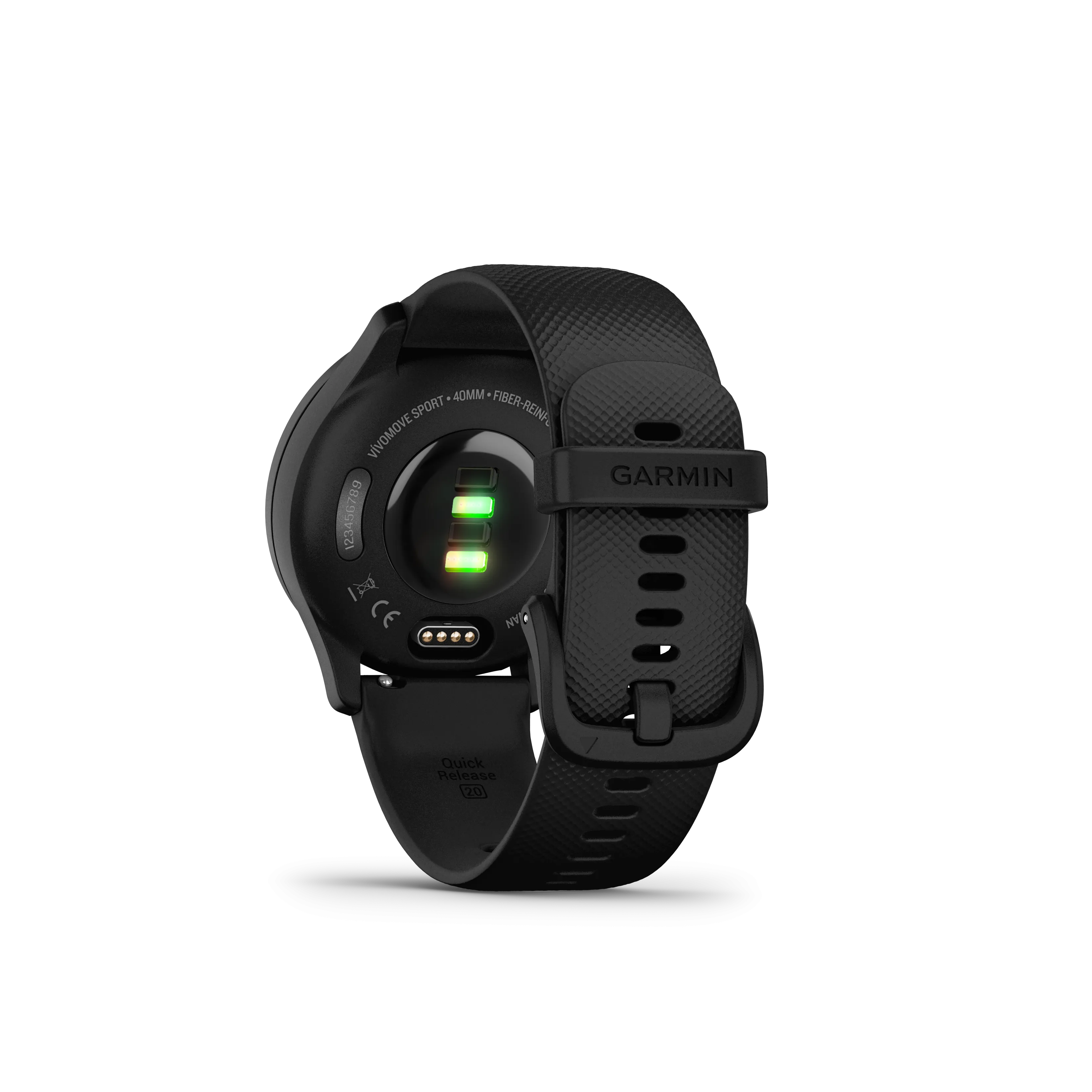 Garmin Vivomove Sport Black Smart Watch With Silicone Band