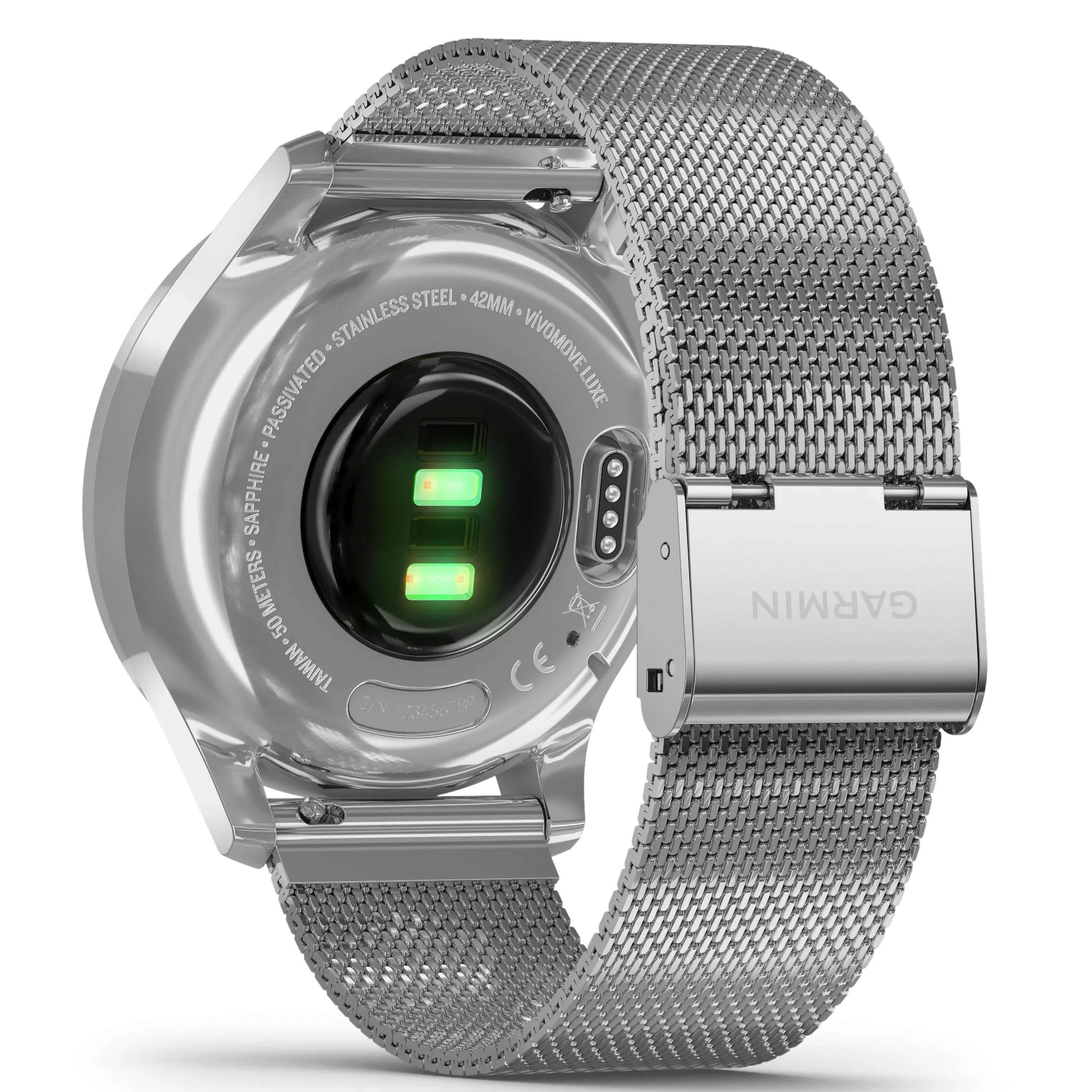 Garmin Vívomove® Luxe Silver Case with Silver Milanese Band 010-02241-03