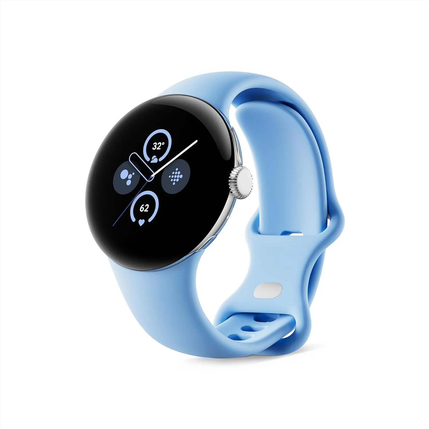 Google Pixel Watch 2 (Previous Model) with the Best of Fitbit - Heart Rate Tracking, Stress Management, Safety Features - Android Smartwatch - Champagne Gold Aluminum Case - Hazel Active Band - Wi-Fi