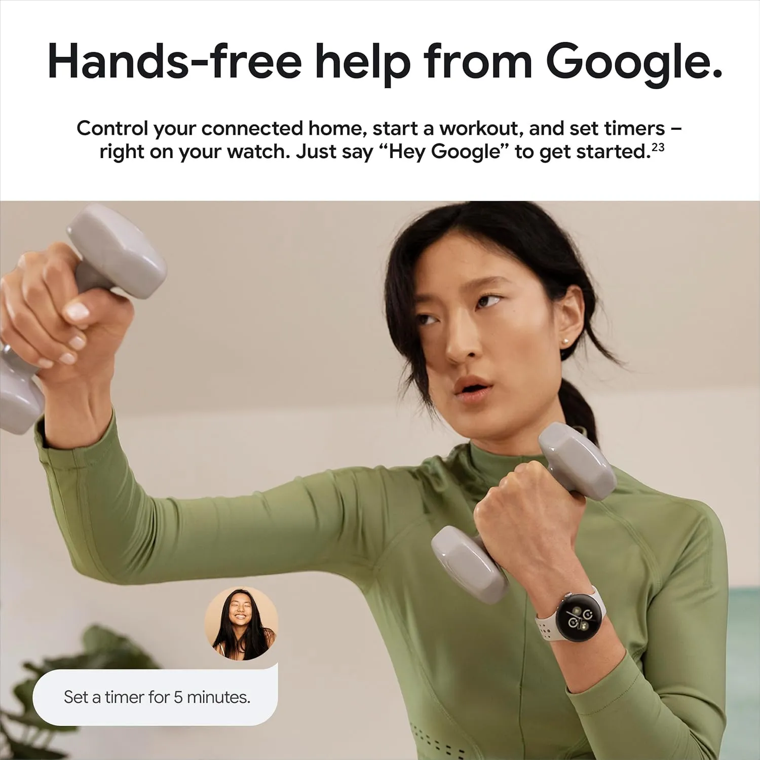 Google Pixel Watch 2 (Previous Model) with the Best of Fitbit - Heart Rate Tracking, Stress Management, Safety Features - Android Smartwatch - Champagne Gold Aluminum Case - Hazel Active Band - Wi-Fi