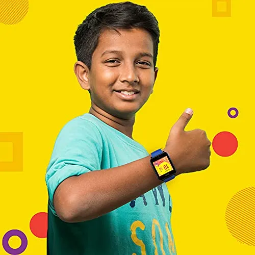 GOQii Smart Vital Junior for kids fitness, SpO2, body temperature and sleep tracker with 3 months personal coaching subscription (Cherry and Cream)