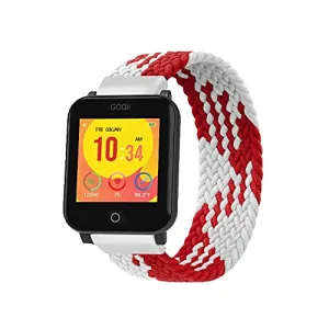 GOQii Smart Vital Junior for kids fitness, SpO2, body temperature and sleep tracker with 3 months personal coaching subscription (Cherry and Cream)