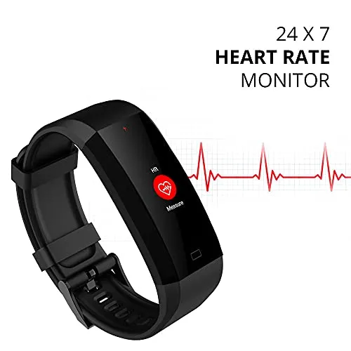 GOQii Vital 4.0 Oximeter built-in continuous SpO2, Heart rate & body temperature monitoring with 3 months personal coaching(Black)