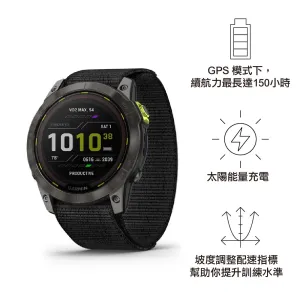 GPS 手錶 Enduro 2 Sapphire Carbon Gray DLC Titanium with Black Nylon