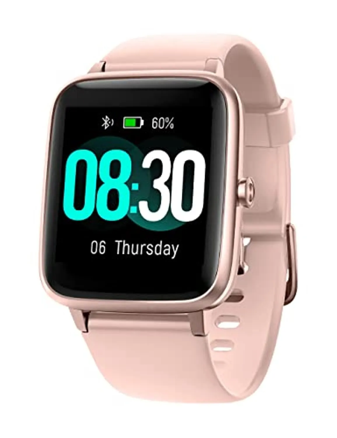 GRV Smart Watch for iOS and Android Phones, Watches for Men Women IP68 Waterproof Smartwatch Fitness Tracker Watch with Heart Rate/Sleep Monitor Steps Calories Counter (Pink)