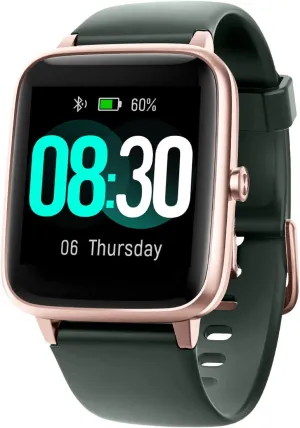 GRV Smart Watch for iOS and Android Phones, Watches for Men Women IP68 Waterproof Smartwatch Fitness Tracker Watch with Heart Rate/Sleep Monitor Steps Calories Counter (Pink)