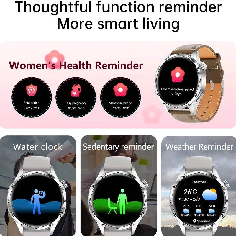 GT5 PRO Smart Watch Men Watch 5 Pro AMOLED HD Screen Bluetooth Call GPS Trajectory NFC Heart Rate Compass SmartWatches New