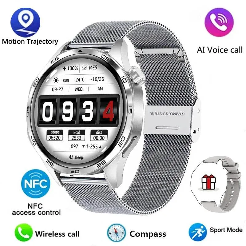 GT5 PRO Smart Watch Men Watch 5 Pro AMOLED HD Screen Bluetooth Call GPS Trajectory NFC Heart Rate Compass SmartWatches New