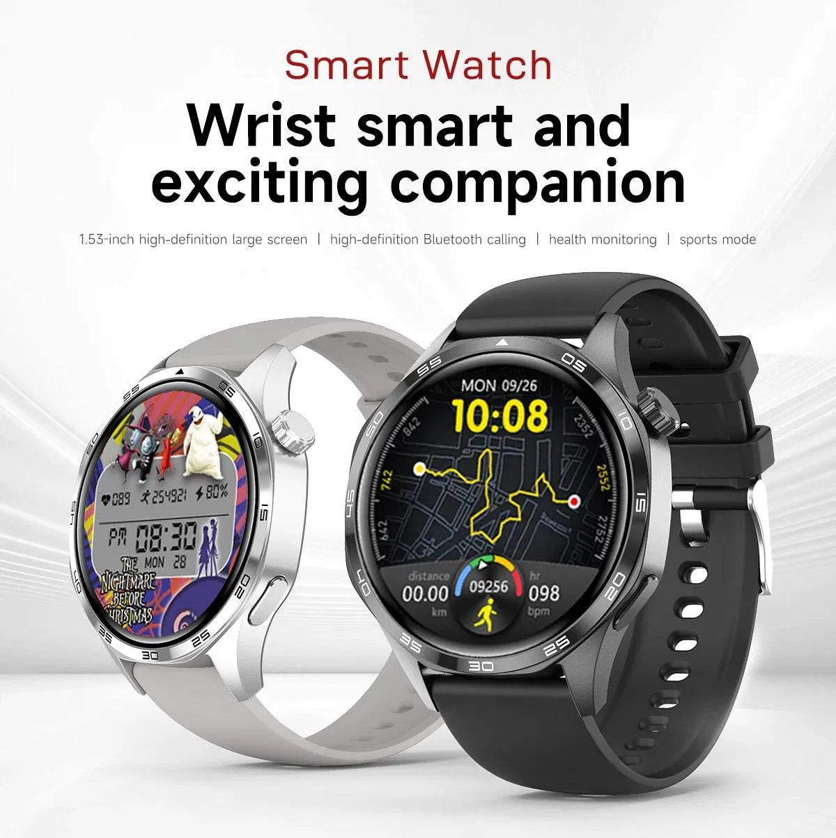 GT5 PRO Smart Watch Men Watch 5 Pro AMOLED HD Screen Bluetooth Call GPS Trajectory NFC Heart Rate Compass SmartWatches New