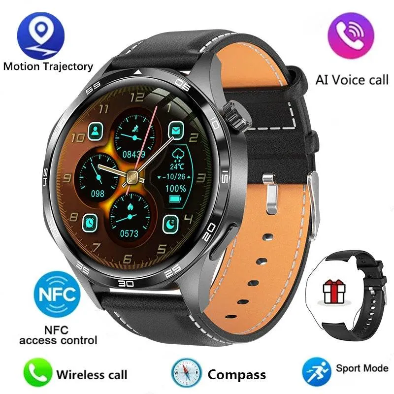 GT5 PRO Smart Watch Men Watch 5 Pro AMOLED HD Screen Bluetooth Call GPS Trajectory NFC Heart Rate Compass SmartWatches New