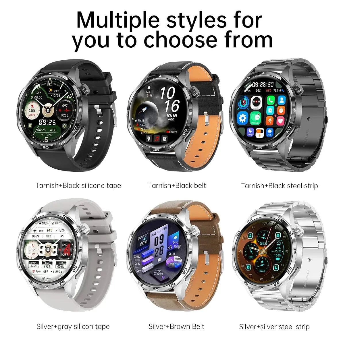 GT5 PRO Smart Watch Men Watch 5 Pro AMOLED HD Screen Bluetooth Call GPS Trajectory NFC Heart Rate Compass SmartWatches New